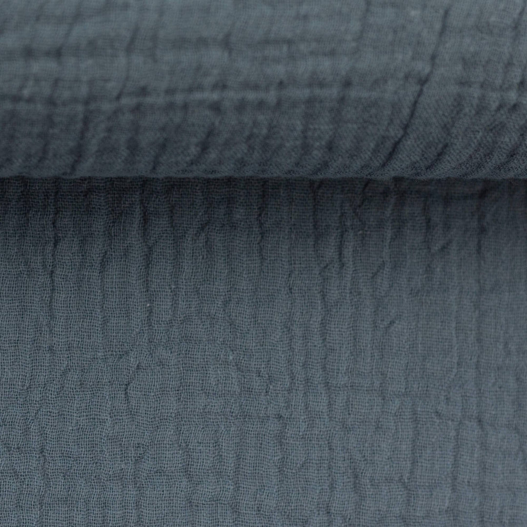 Musselin | Double Gauze | Rauchblau Swafing