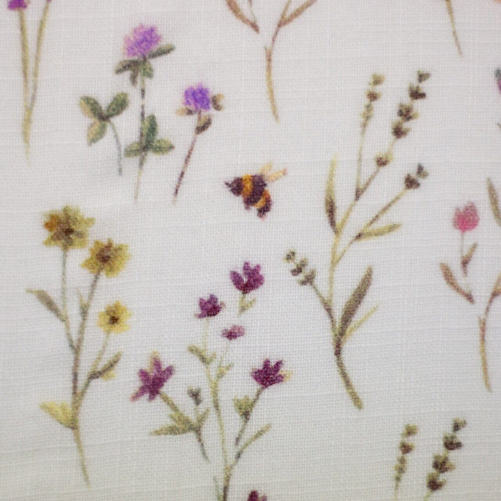 Musselin "Wild Meadow - Naturweiß" Swafing