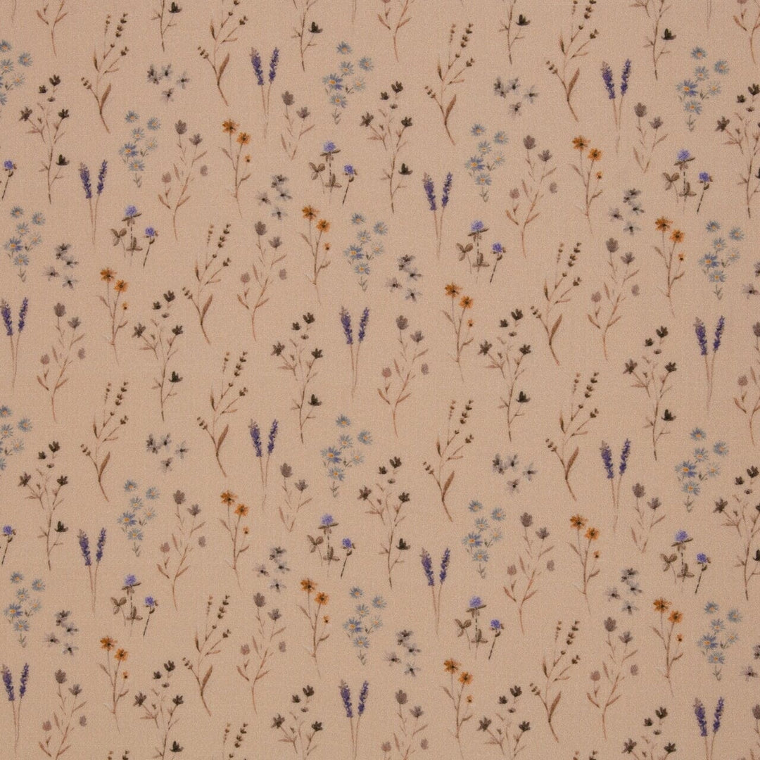 Musselin "Wild Meadow - Beige" Swafing