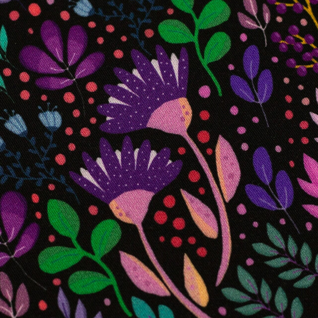 Viskose "In Full Bloom - Schwarz" | Emjo-Design Swafing