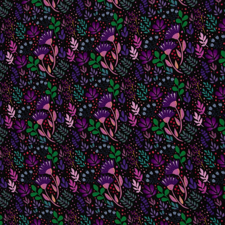 Viskose "In Full Bloom - Schwarz" | Emjo-Design Swafing