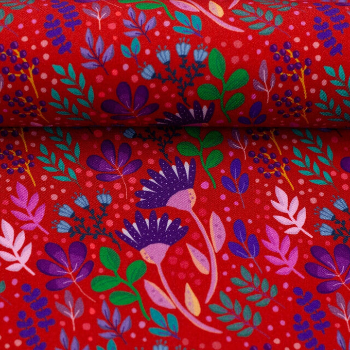 Viskose "In Full Bloom - Rot" | Emjo-Design Swafing