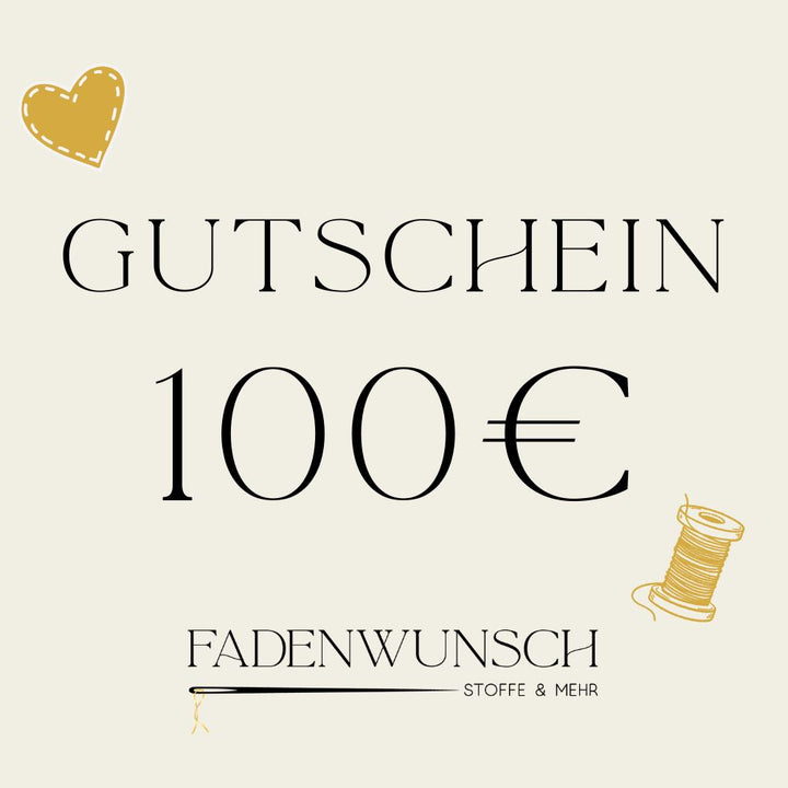 Geschenkgutschein Fadenwunsch 100,00 €