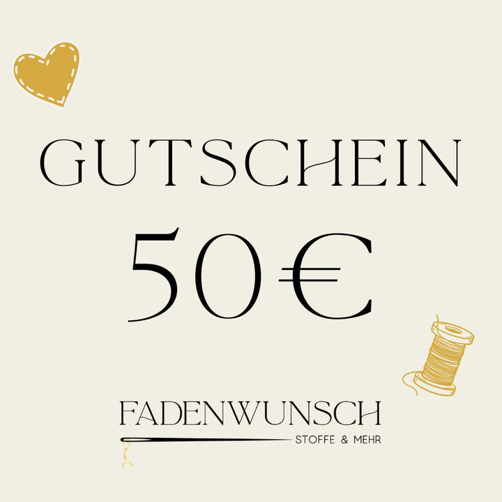 Geschenkgutschein Fadenwunsch 50,00 €