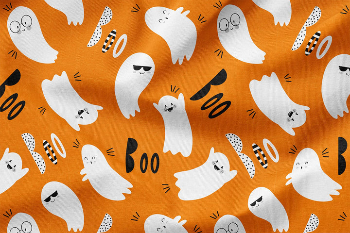 Vorbestellung | French Terry "Geister Booo" | Halloween Stoffe 2025 fadenwunsch