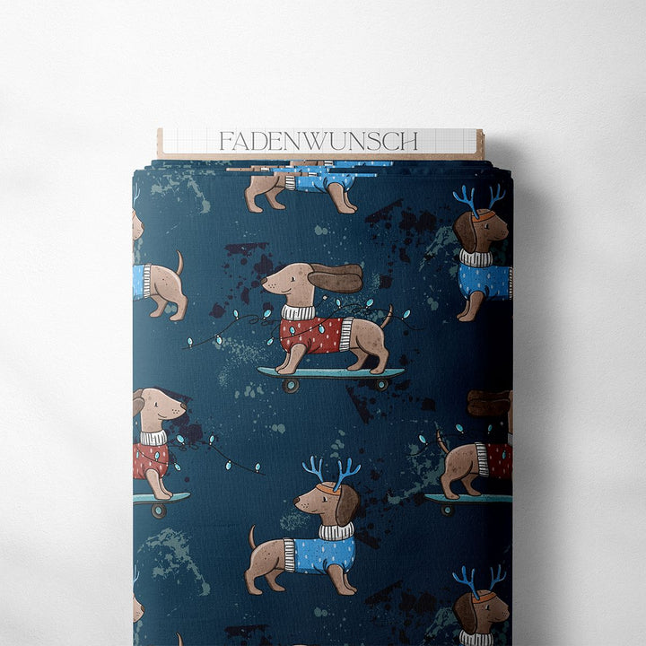 "Dackel Hoho - Blau - Klein" fadenwunsch