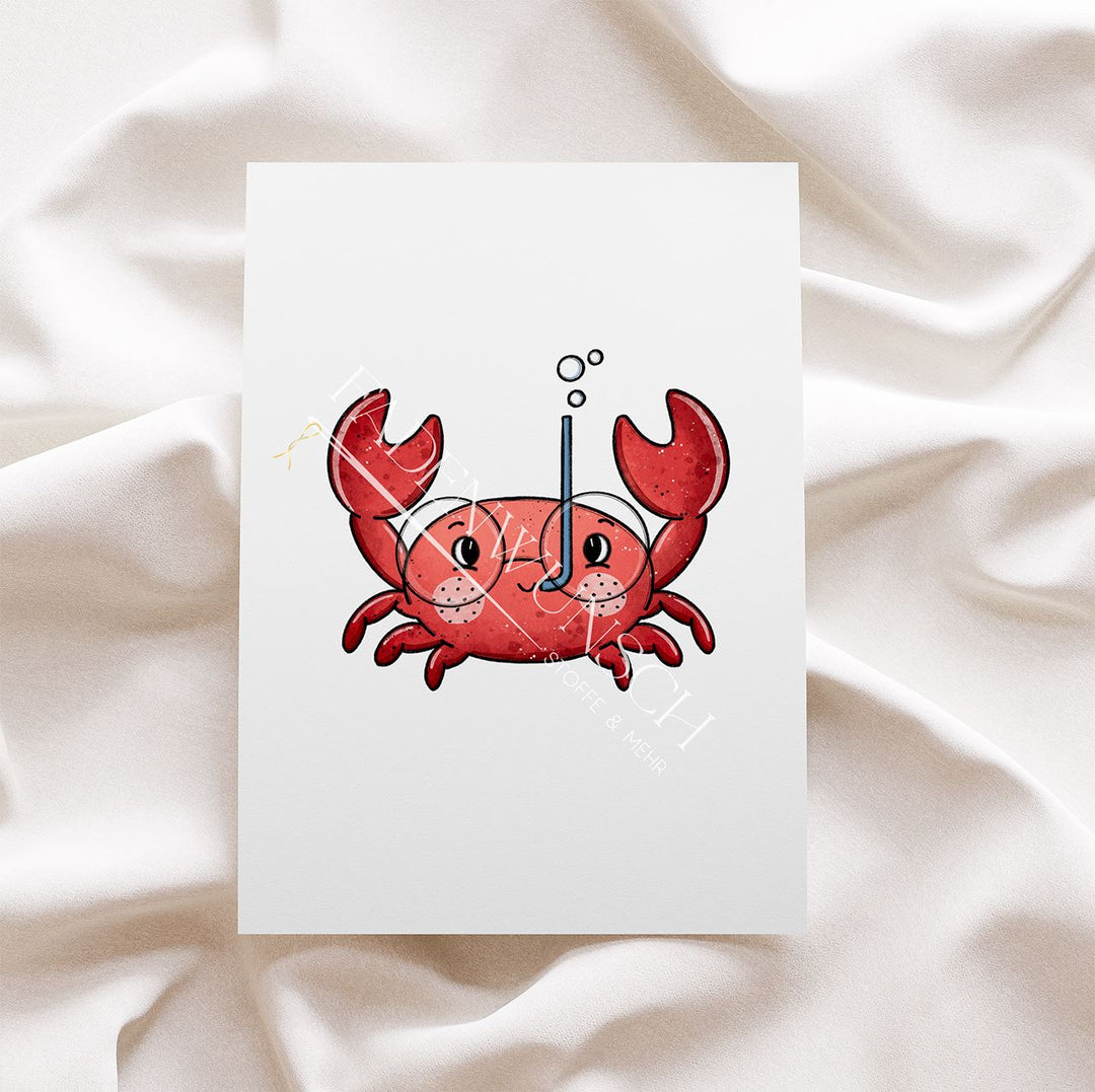 Vorbestellung | Bügelbild "Krabbe Crab - Augen auf" fadenwunsch