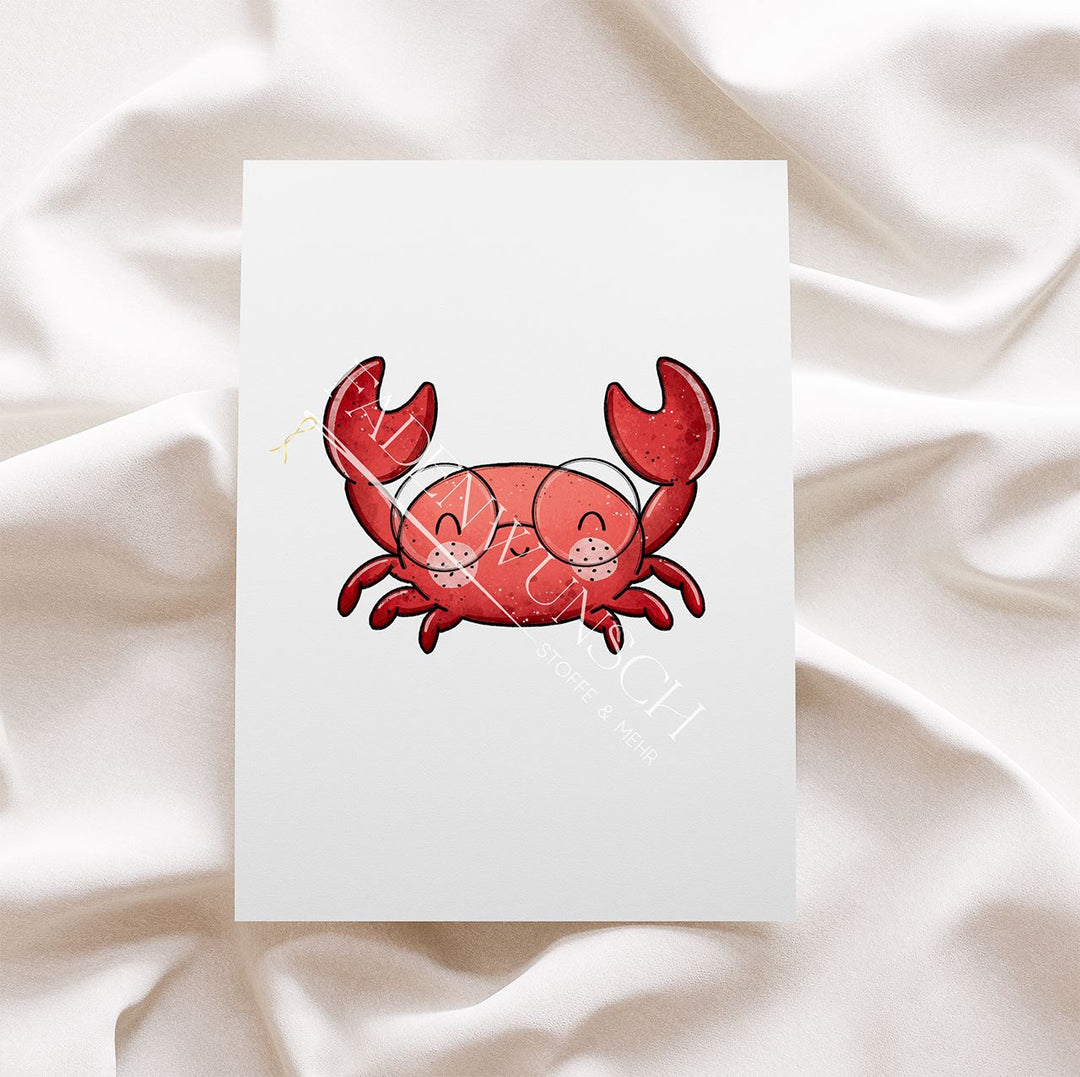 Vorbestellung | Bügelbild "Krabbe Crab - Augen zu" fadenwunsch