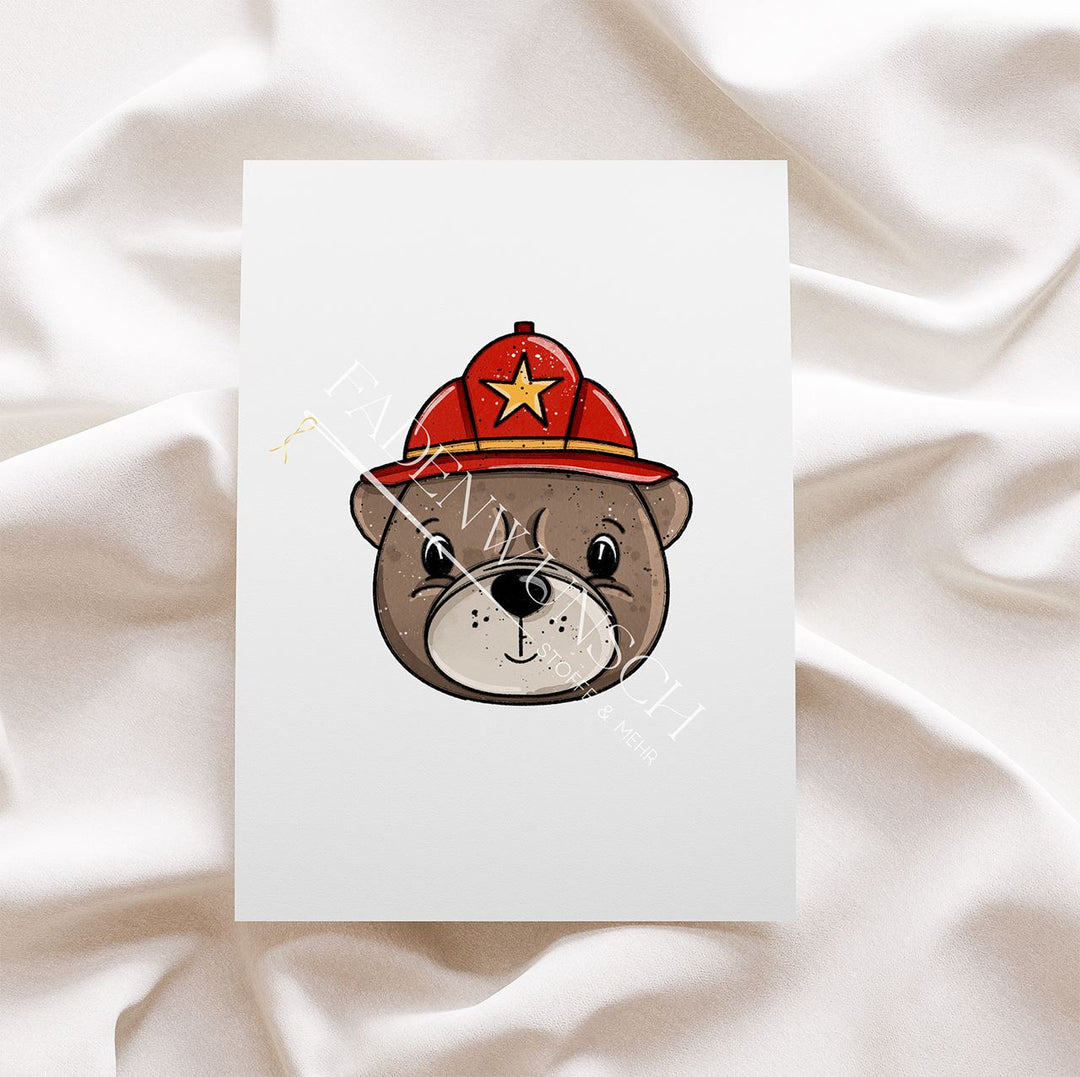 Vorbestellung | Bügelbild "Hundehelden - Feuerwehr" fadenwunsch