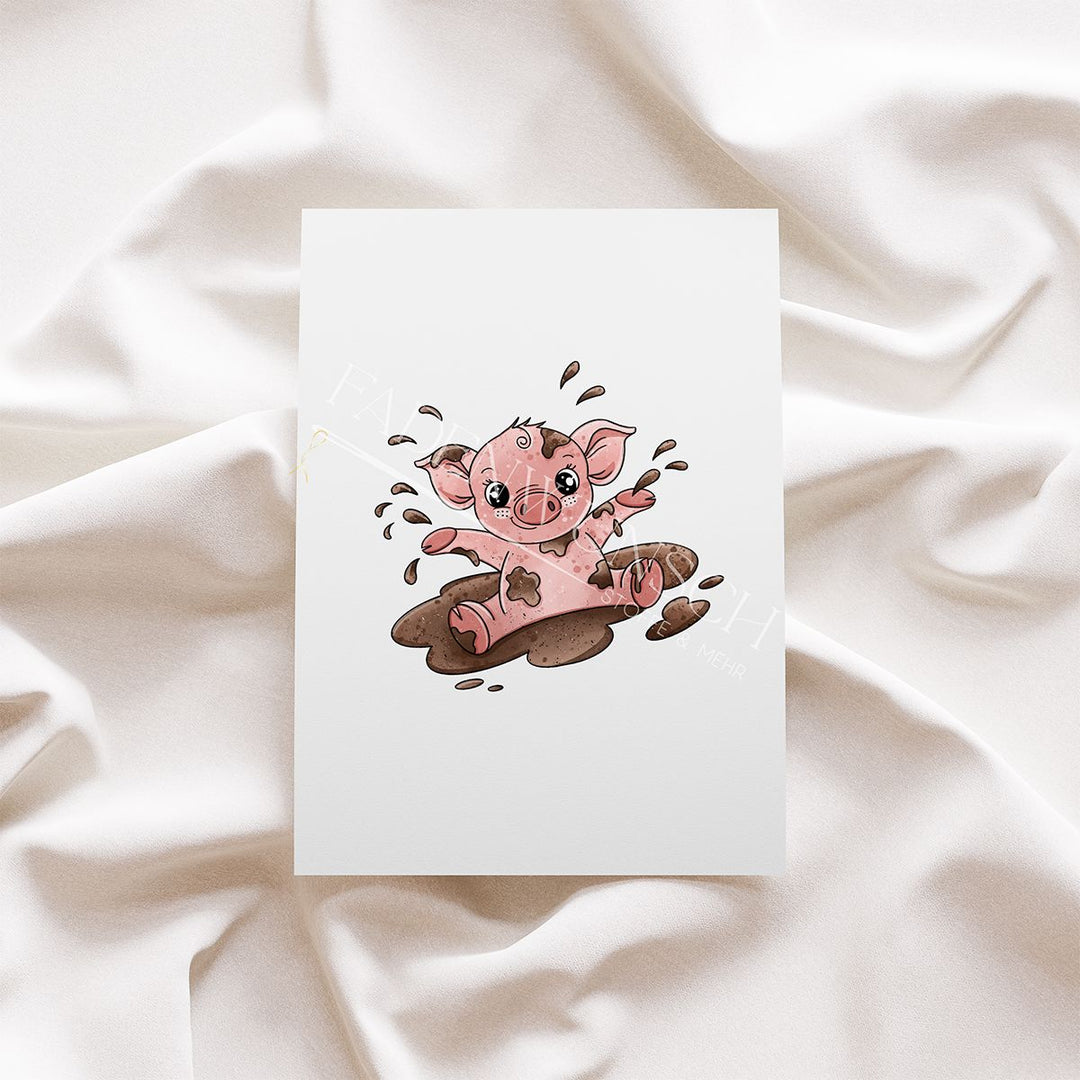 Vorbestellung | Bügelbild "Schweinchen" fadenwunsch