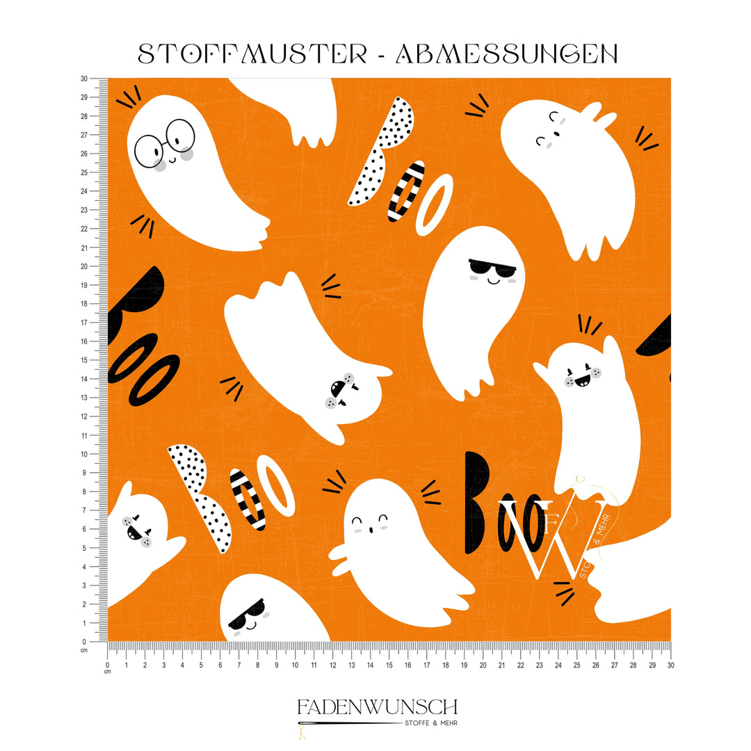 Vorbestellung | French Terry "Geister Booo" | Halloween Stoffe 2025 fadenwunsch