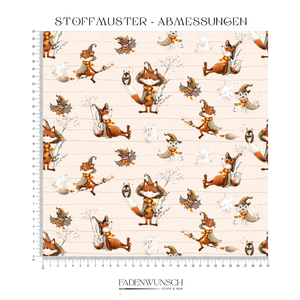 French Terry "Mini Pottertiere" | Halloween Stoffe 2025 fadenwunsch