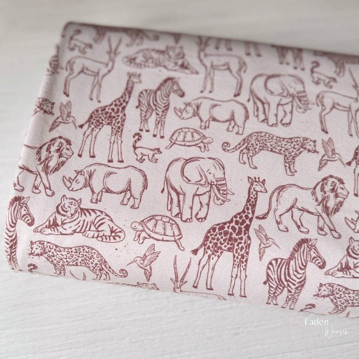 Jersey Wildlife Animal Hellbeige fadenwunsch