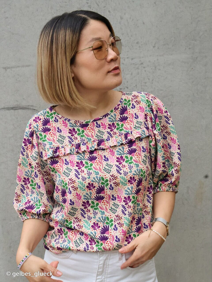 Viskose "In Full Bloom - Naturweiß" | Emjo-Design Swafing