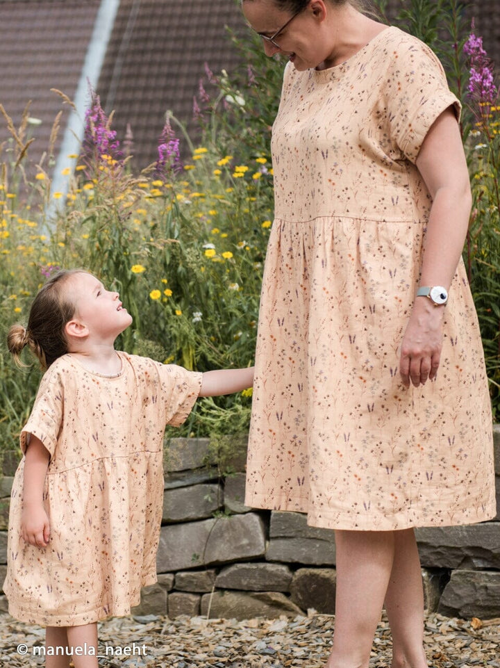 Musselin "Wild Meadow - Beige" Swafing