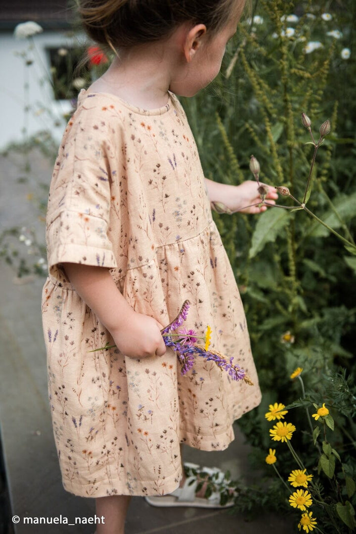 Musselin "Wild Meadow - Beige" Swafing