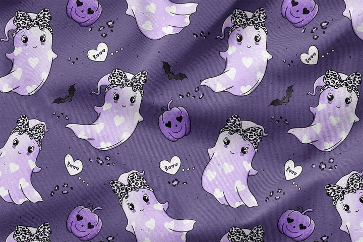 Vorbestellung | "Gespenst - Spooky Fun - Leo Lila" | Halloween Stoffe 2025 fadenwunsch