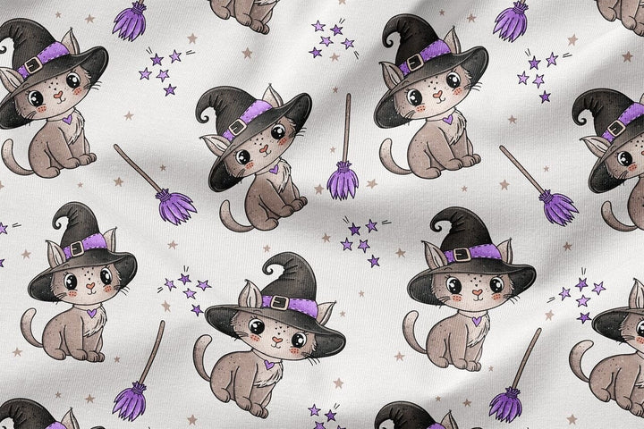 Vorbestellung | "Magic Kitty - Lila" | Halloween Stoffe 2025 fadenwunsch