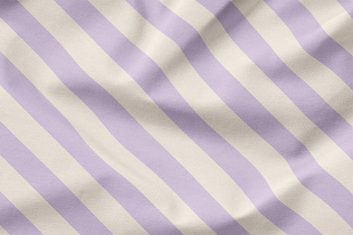 Vorbestellung | "Schräge Streifen - Flieder / Creme" | Halloween Stoffe 2025 fadenwunsch