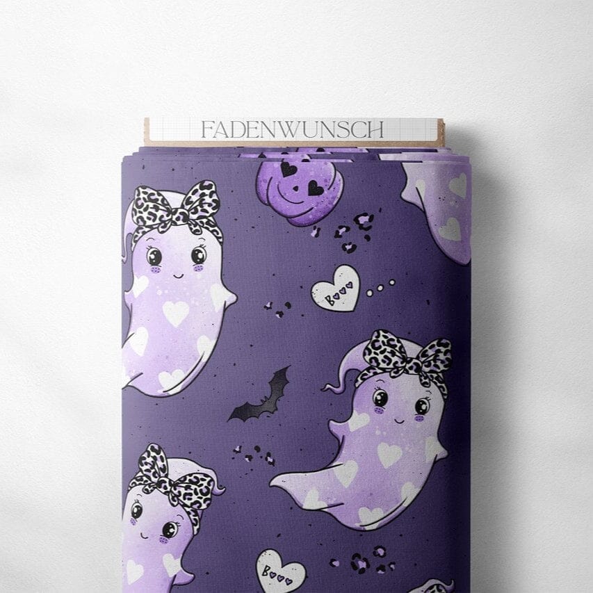 "Gespenst - Spooky Fun - Leo Lila" | Halloween Stoffe 2025 fadenwunsch