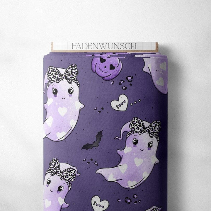 "Gespenst - Spooky Fun - Leo Lila" | Halloween Stoffe 2025 fadenwunsch