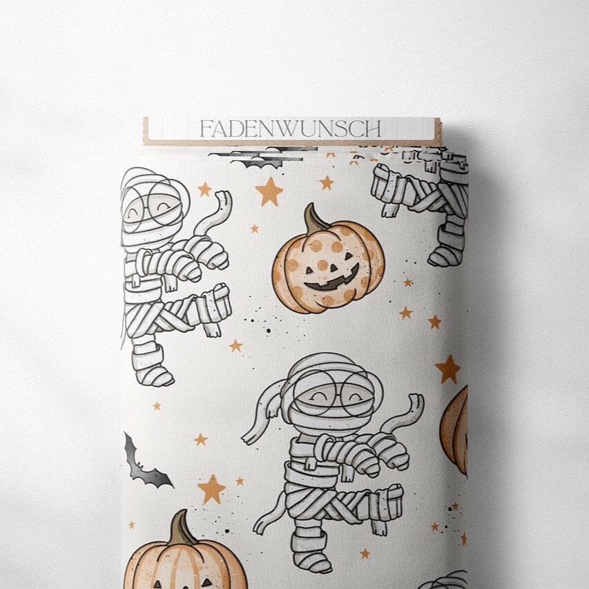 French Terry "Mumie Mo" | Halloween Stoffe 2025 fadenwunsch