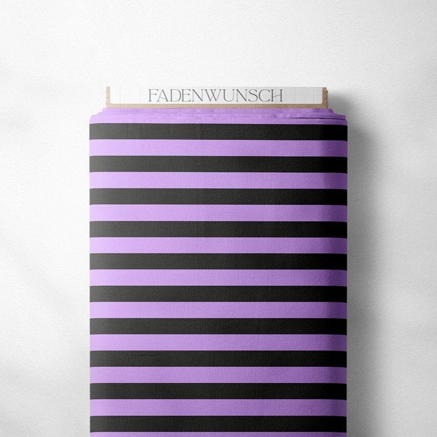 "Ringel - Schwarz / Lila" | Halloween Stoffe 2025 fadenwunsch