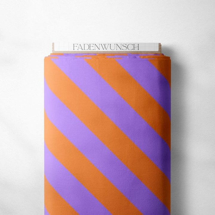 Jersey "Schräge Streifen - Orange / Lila" | Halloween Stoffe 2025 fadenwunsch