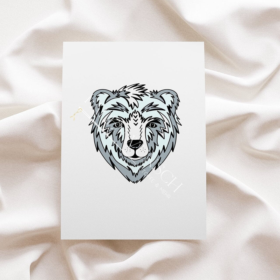 Vorbestellung | Bügelbild "BaerRoar - Eisbär - Kopf" fadenwunsch