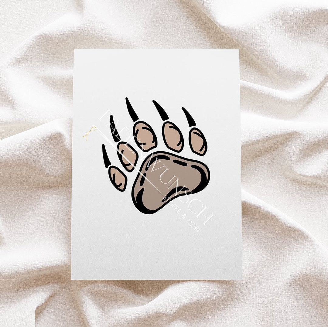Vorbestellung | Bügelbild "BaerRoar - Braunbär - Tatze" fadenwunsch