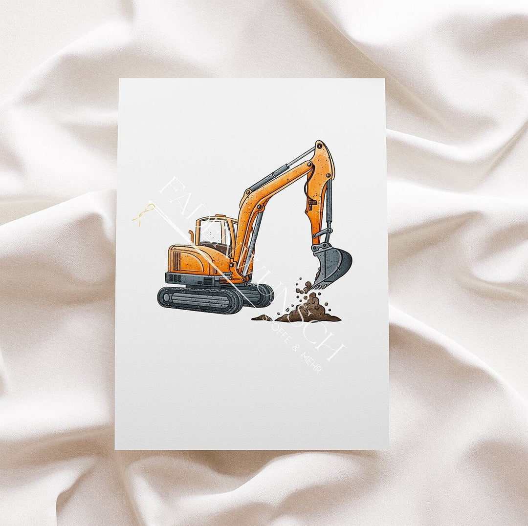 Vorbestellung | Bügelbild "Bagger Time" fadenwunsch