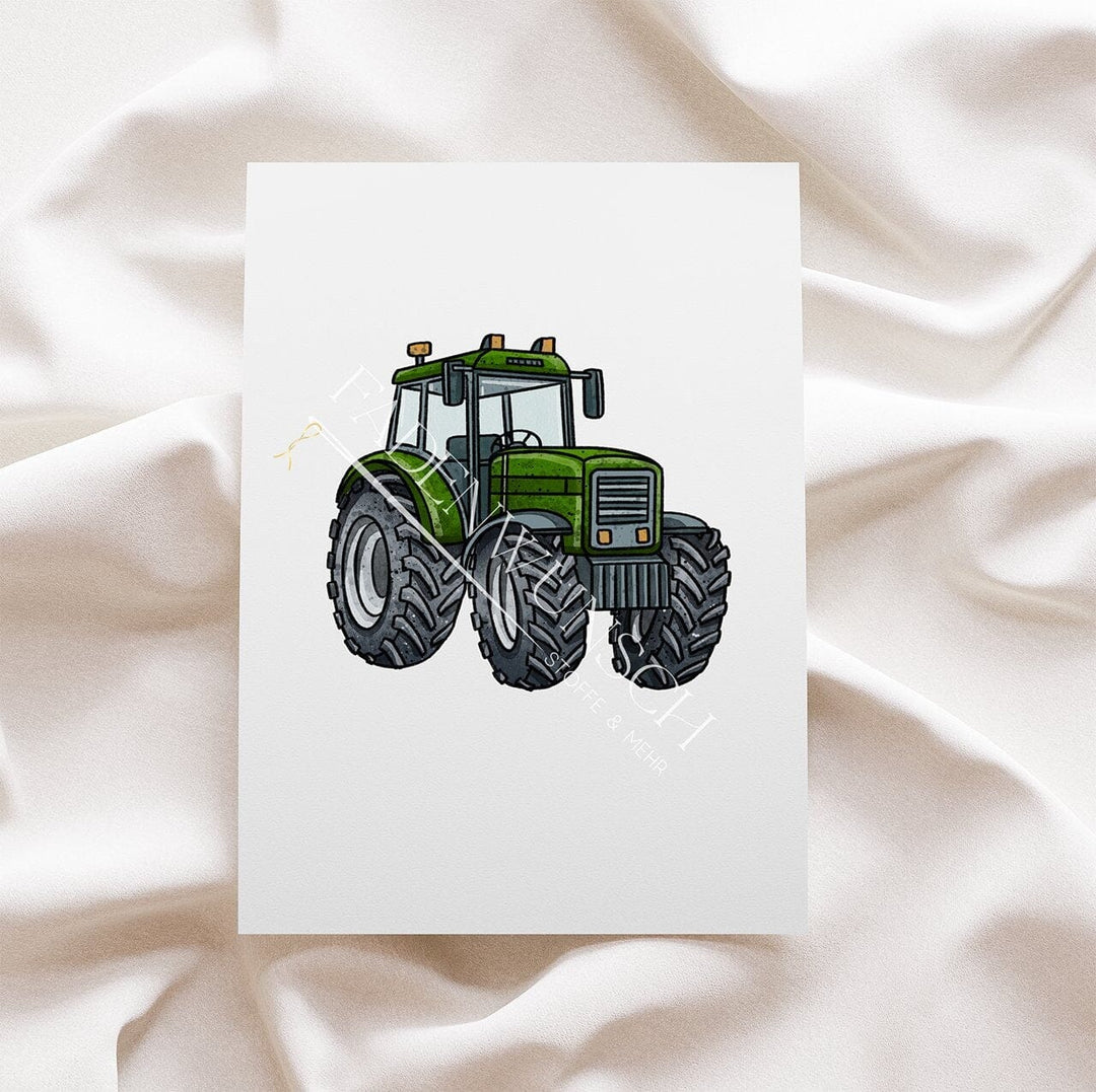 Vorbestellung | Bügelbild "Big Traktor - Grün" fadenwunsch
