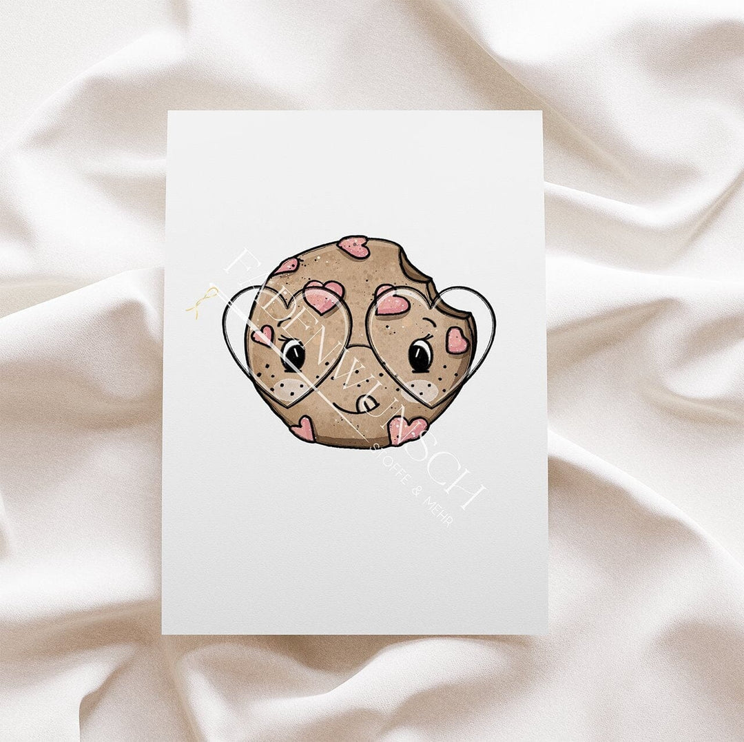 Vorbestellung | Bügelbild "Cookies Rosa - mit Brille" fadenwunsch