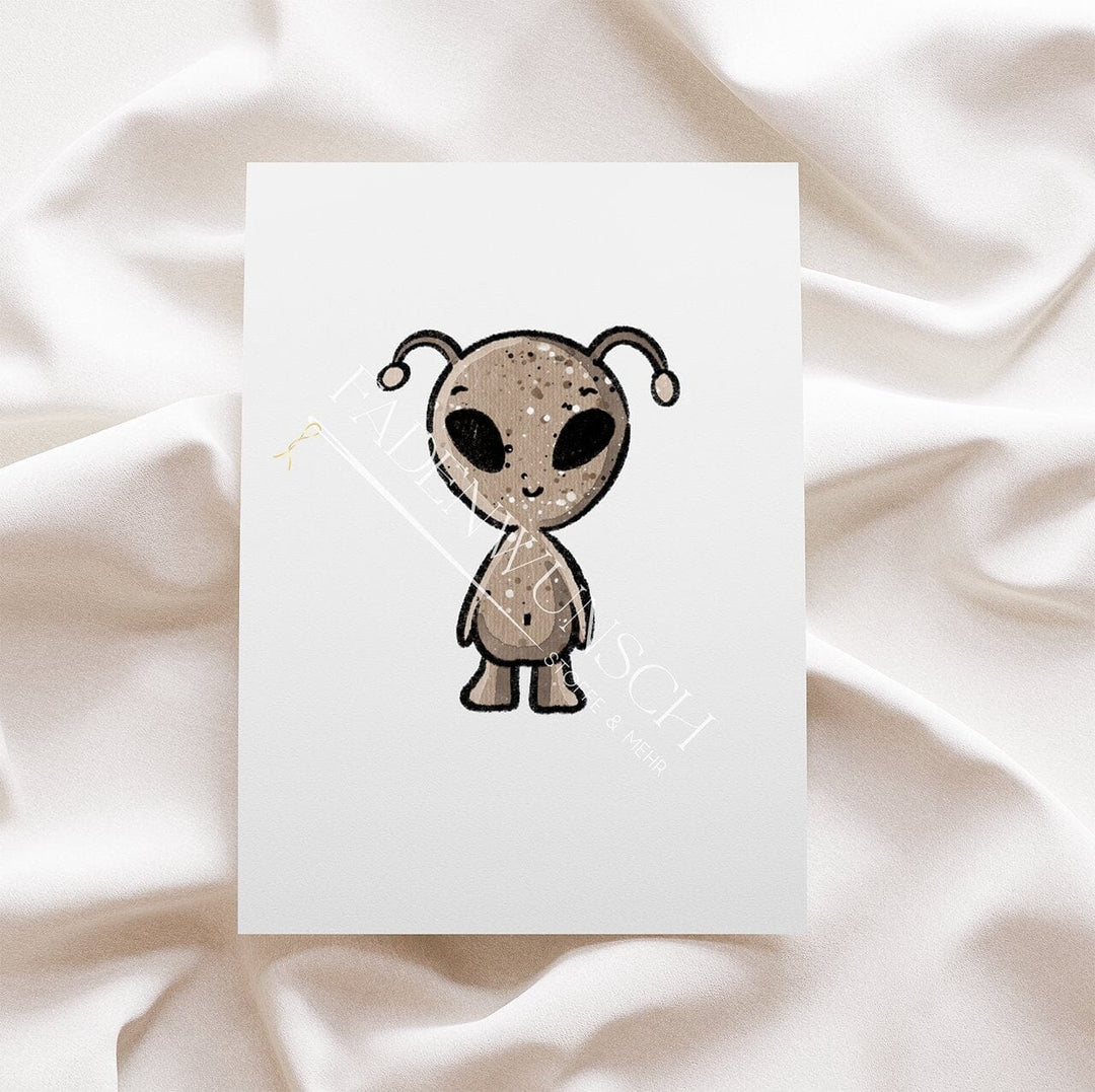 Vorbestellung | Bügelbild "CoolSpace - Alien" fadenwunsch
