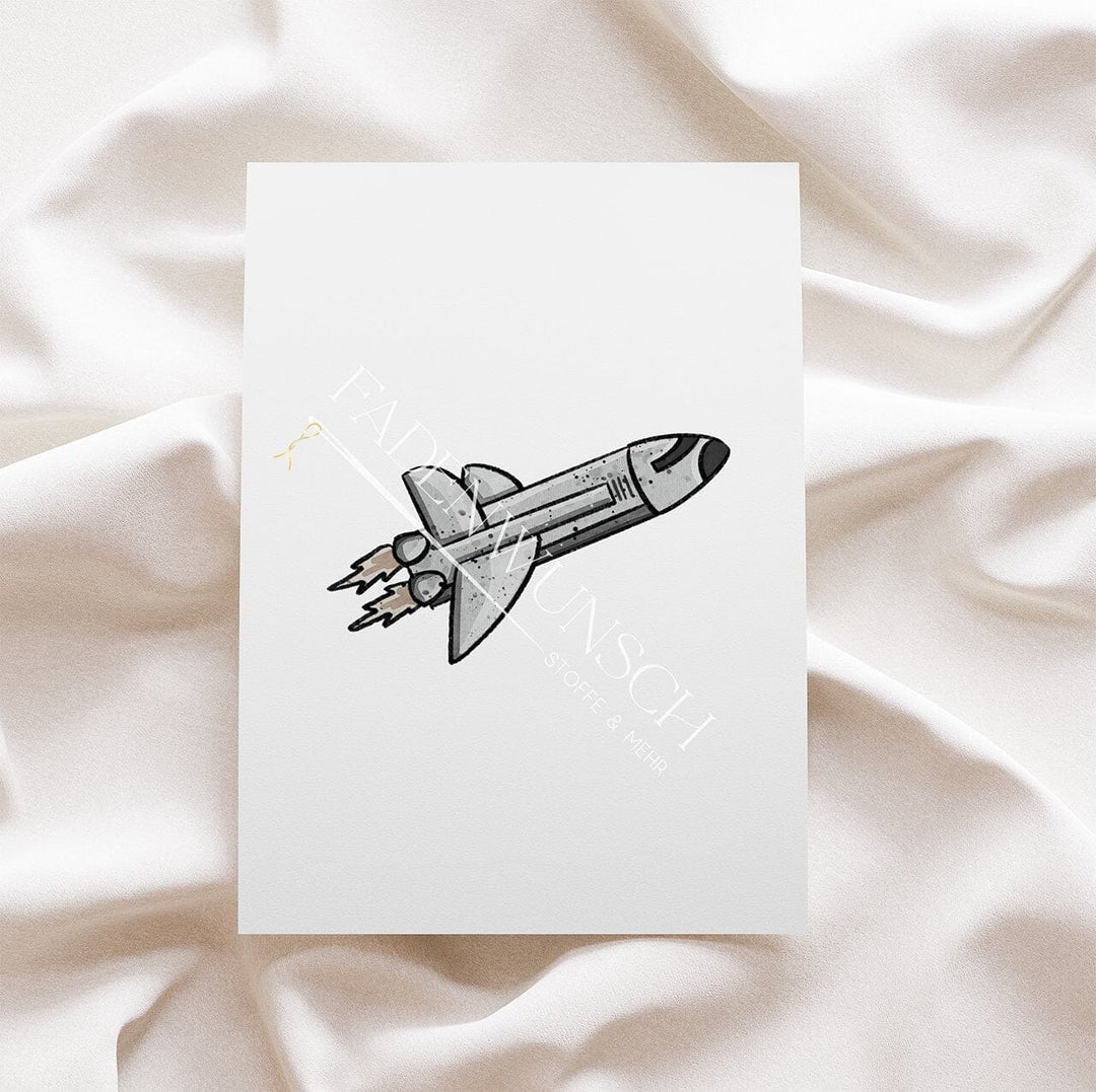 Vorbestellung | Bügelbild "CoolSpace - Raumfähre" fadenwunsch