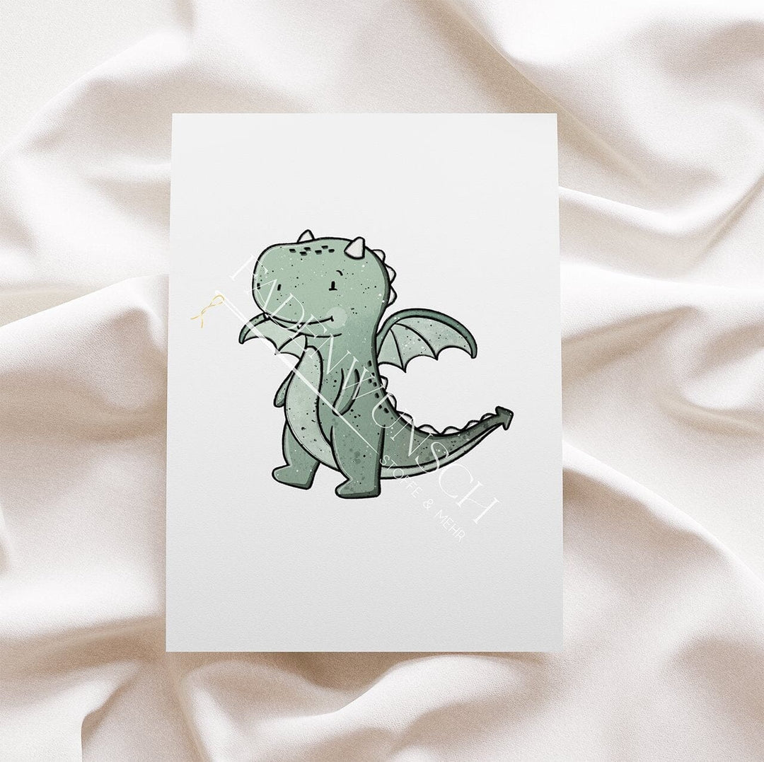 Vorbestellung | Bügelbild "Drache Dragon - Mint" fadenwunsch