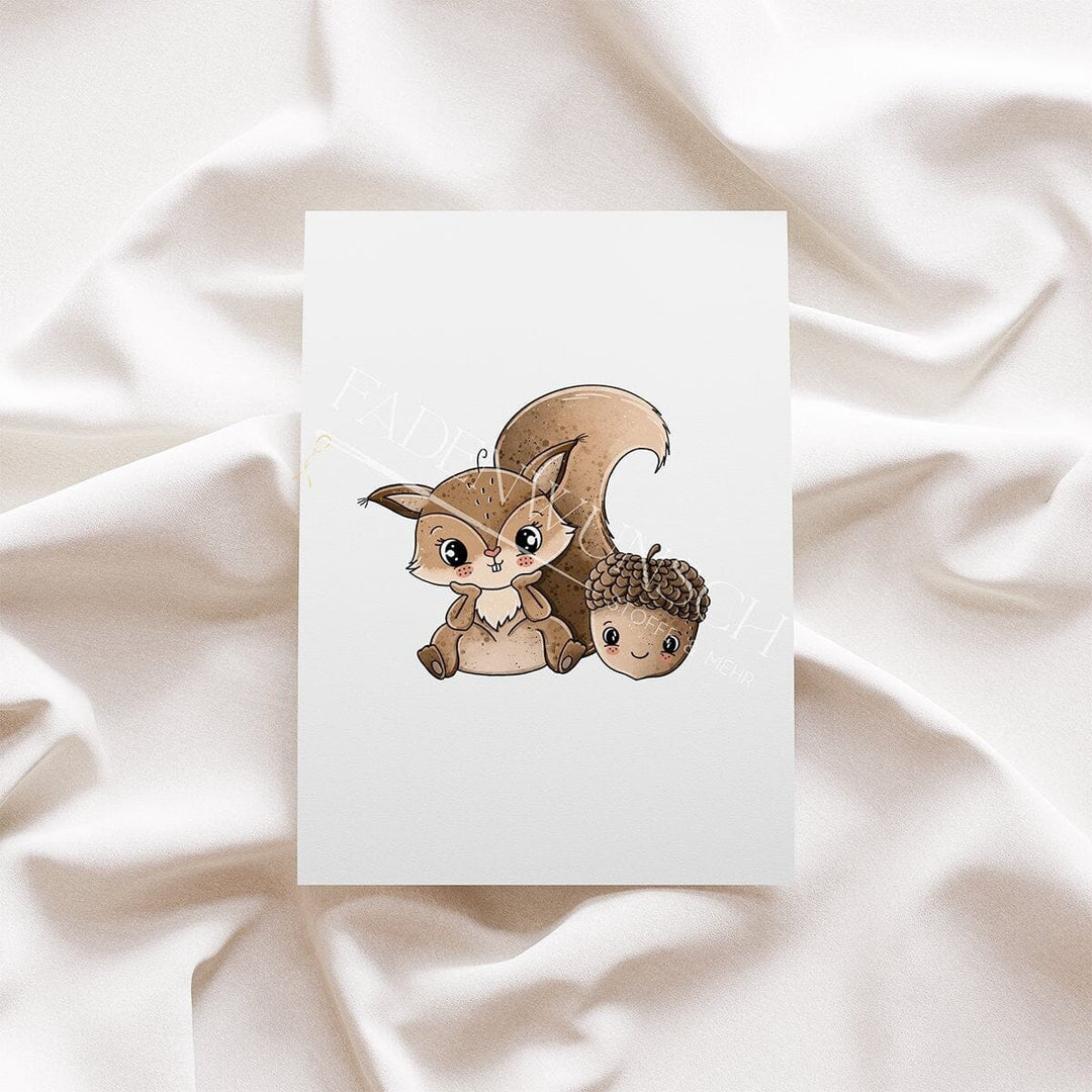 Vorbestellung | Bügelbild "Eichhörnchen Zoe" fadenwunsch