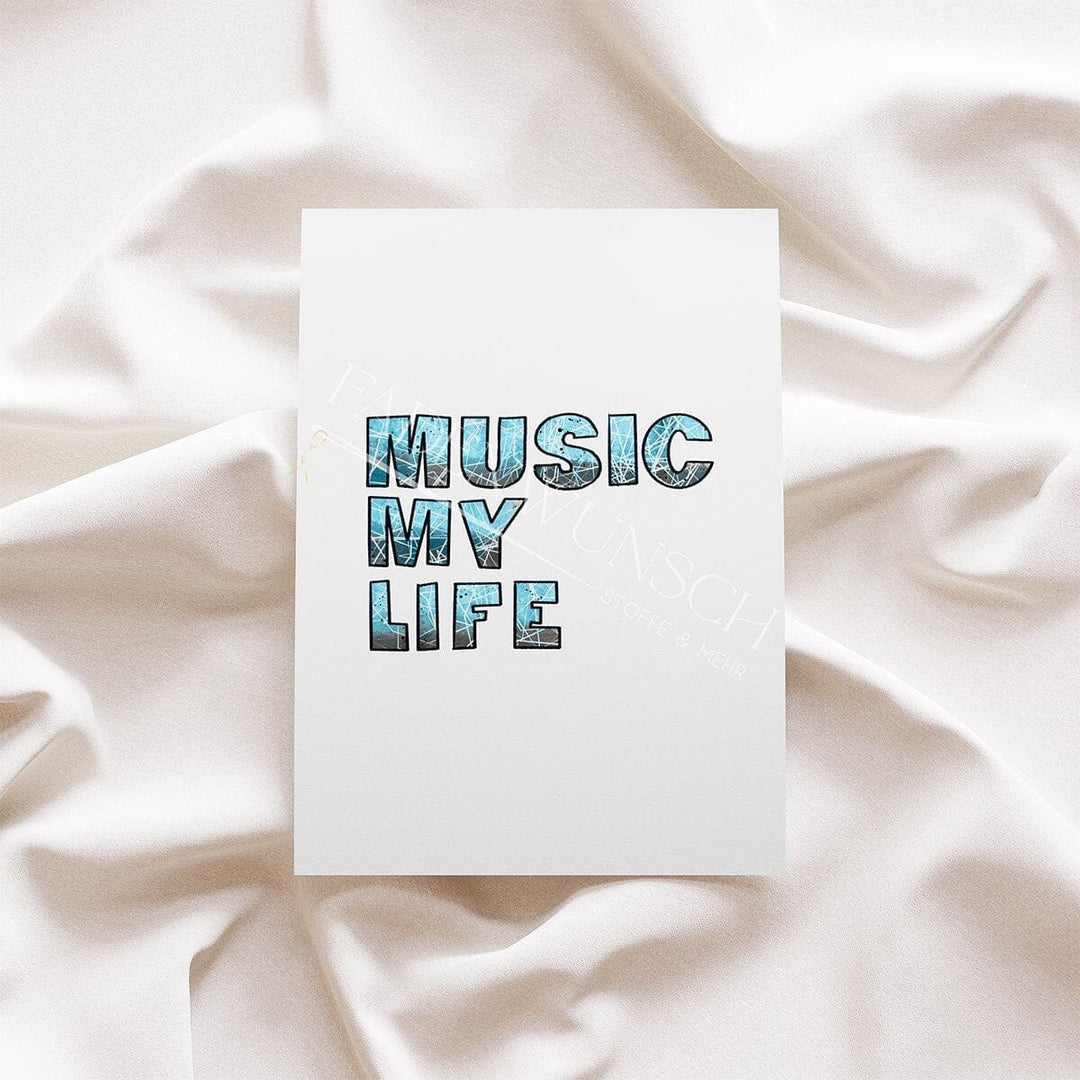 Vorbestellung | Bügelbild "Feel the Music - Schriftzug - Color Jam" fadenwunsch