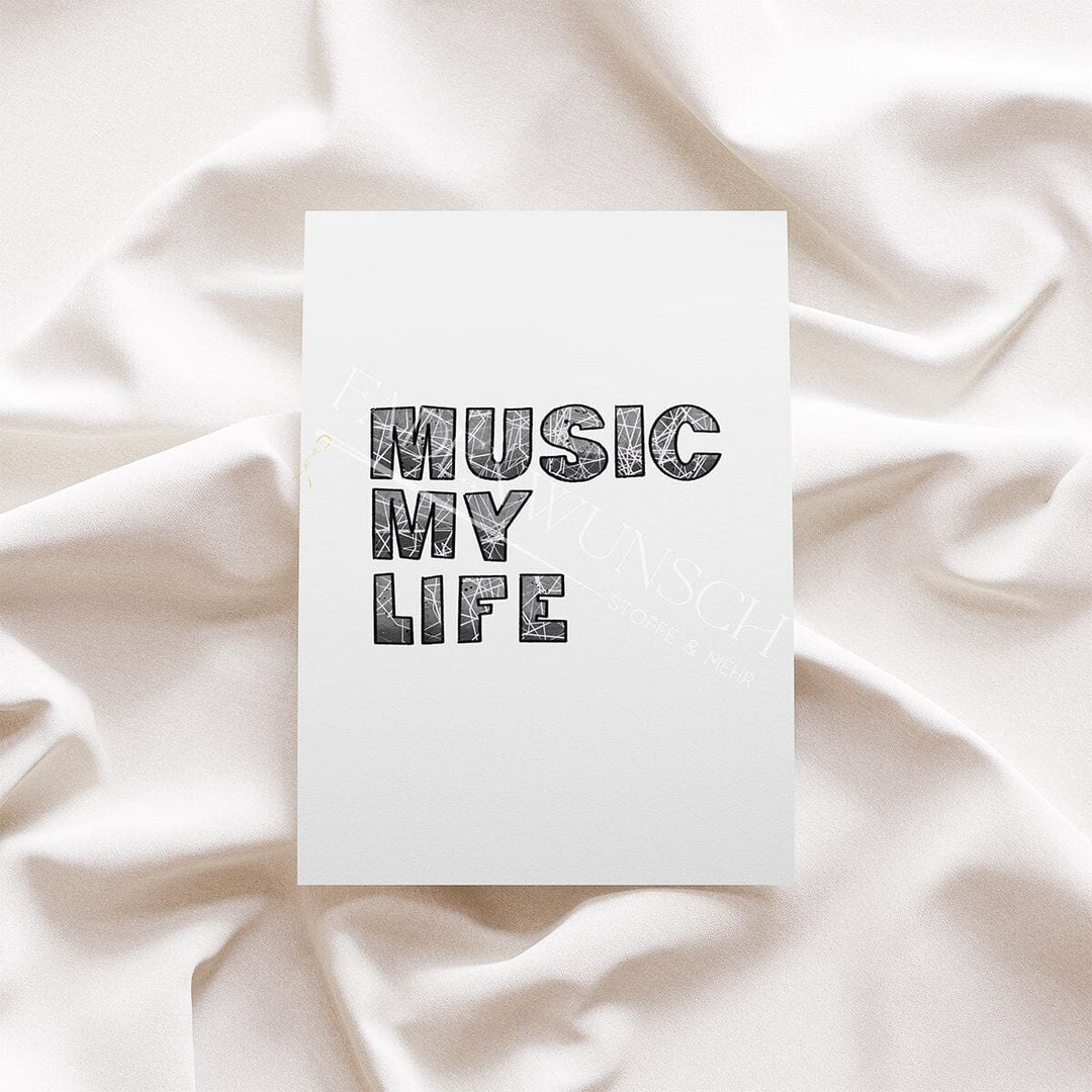 Vorbestellung | Bügelbild "Feel the Music - Schriftzug - Urban Beats" fadenwunsch