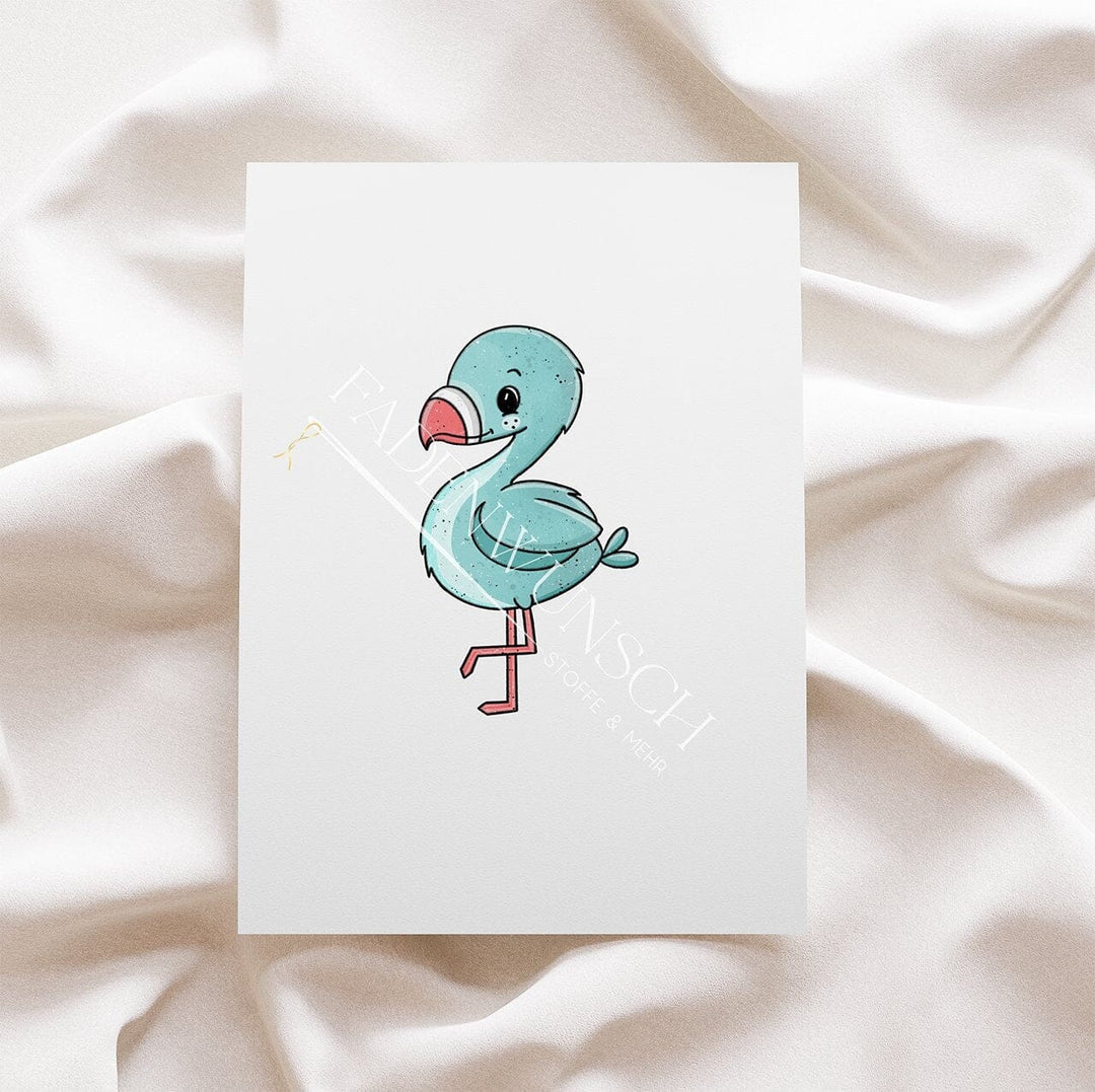Vorbestellung | Bügelbild "Flamingochen - Mint - ohne Krone" fadenwunsch