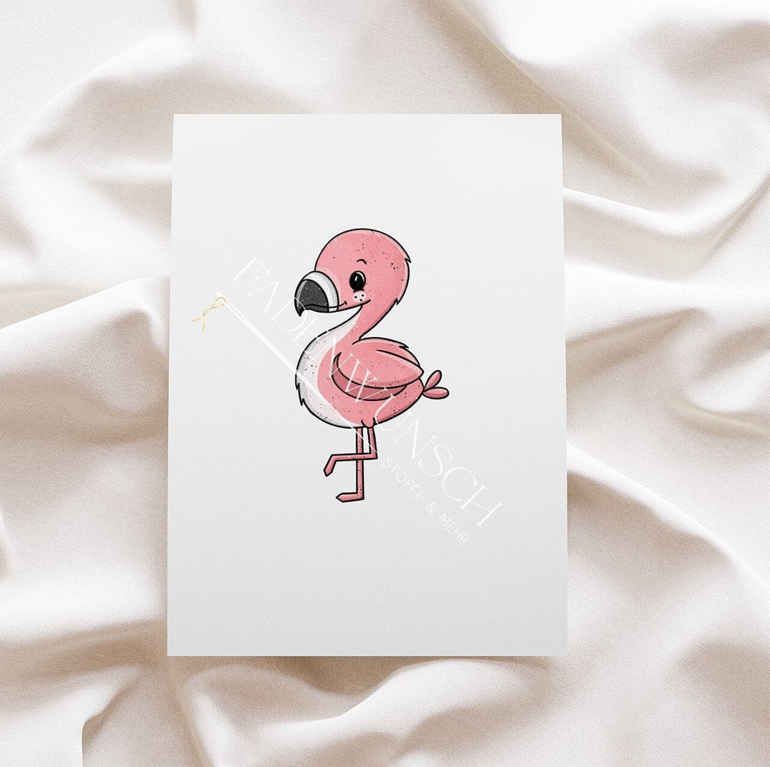 Vorbestellung | Bügelbild "Flamingochen - Rosa - ohne Krone" fadenwunsch
