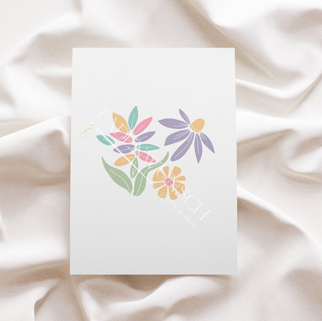 Vorbestellung | Bügelbild "Happy Flowers" fadenwunsch