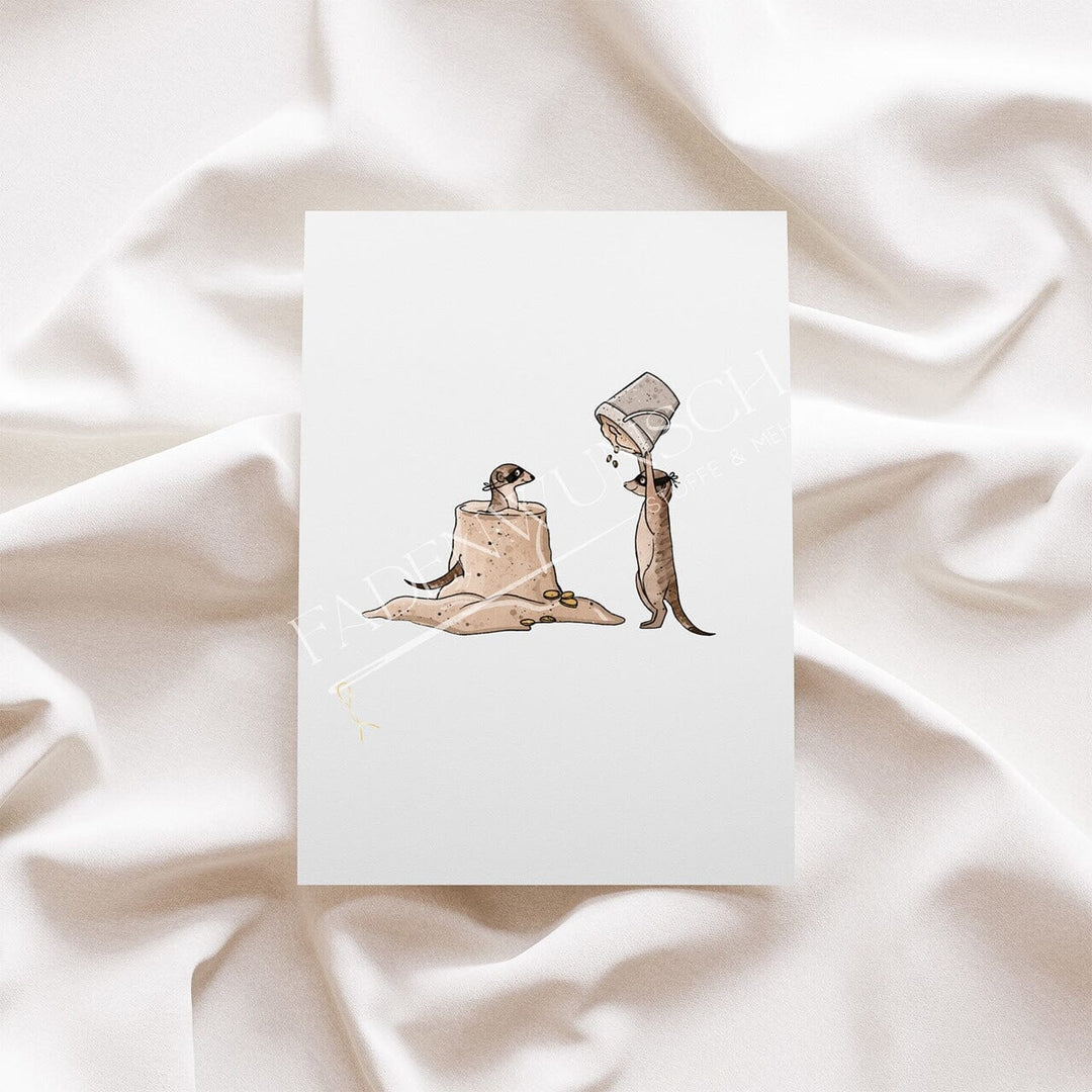 Vorbestellung | Bügelbild "Erdmännchen - Karls Goldstrand - 2" fadenwunsch