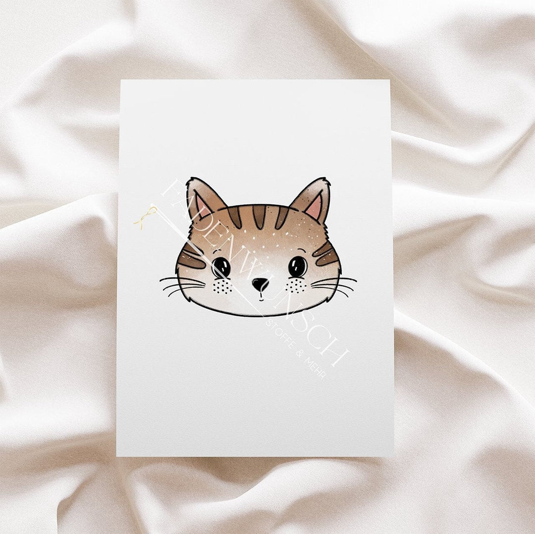 Vorbestellung | Bügelbild "Katze - ohne Schleife" fadenwunsch