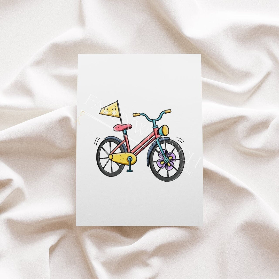 Vorbestellung | Bügelbild "Kids Drive - Fahrrad - Blaugrau" fadenwunsch