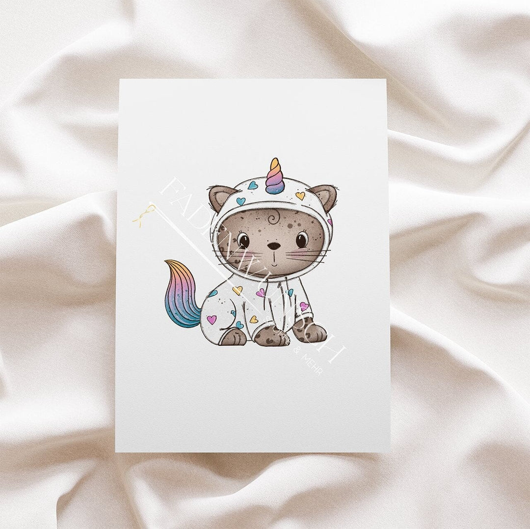 Vorbestellung | Bügelbild "Einhorn-Katze KittyCorn - Katze" fadenwunsch