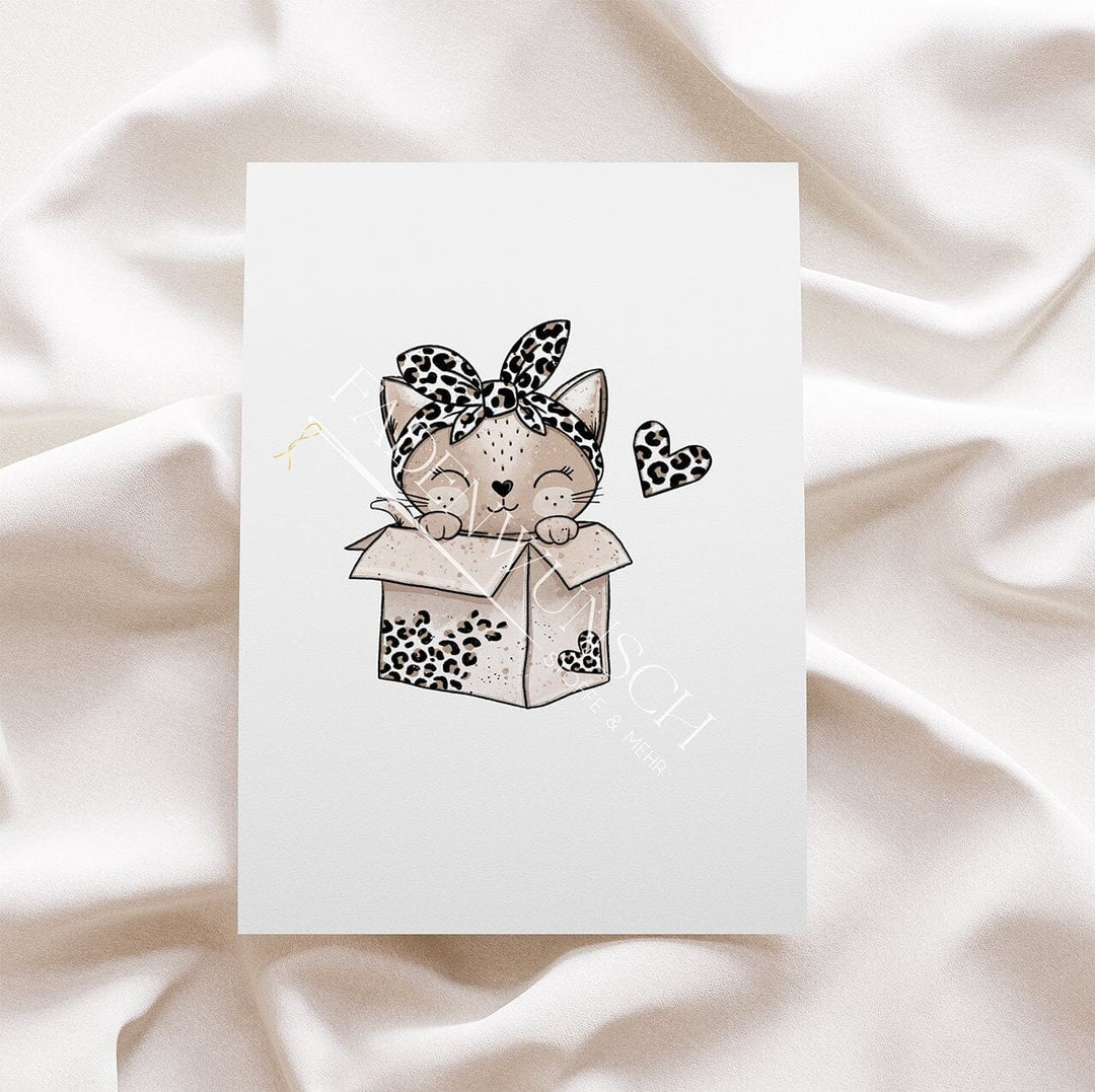 Vorbestellung | Bügelbild "Kitty in Box - Leo" fadenwunsch