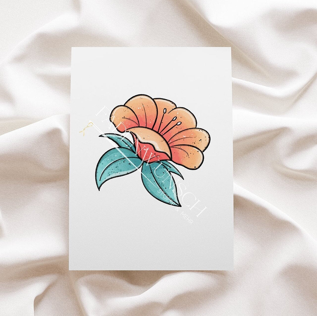 Vorbestellung | Bügelbild "Kolibri - Blume" fadenwunsch