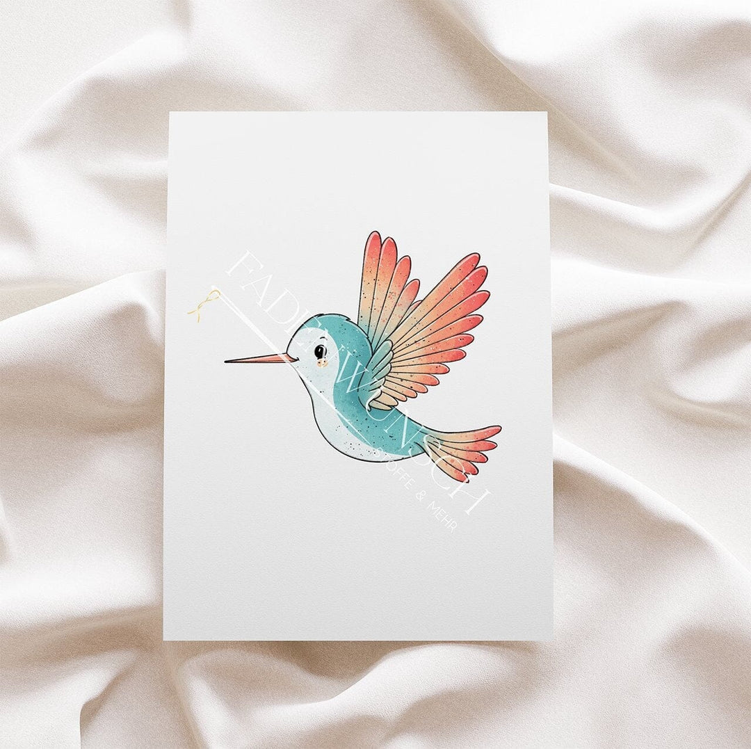 Vorbestellung | Bügelbild "Kolibri" fadenwunsch