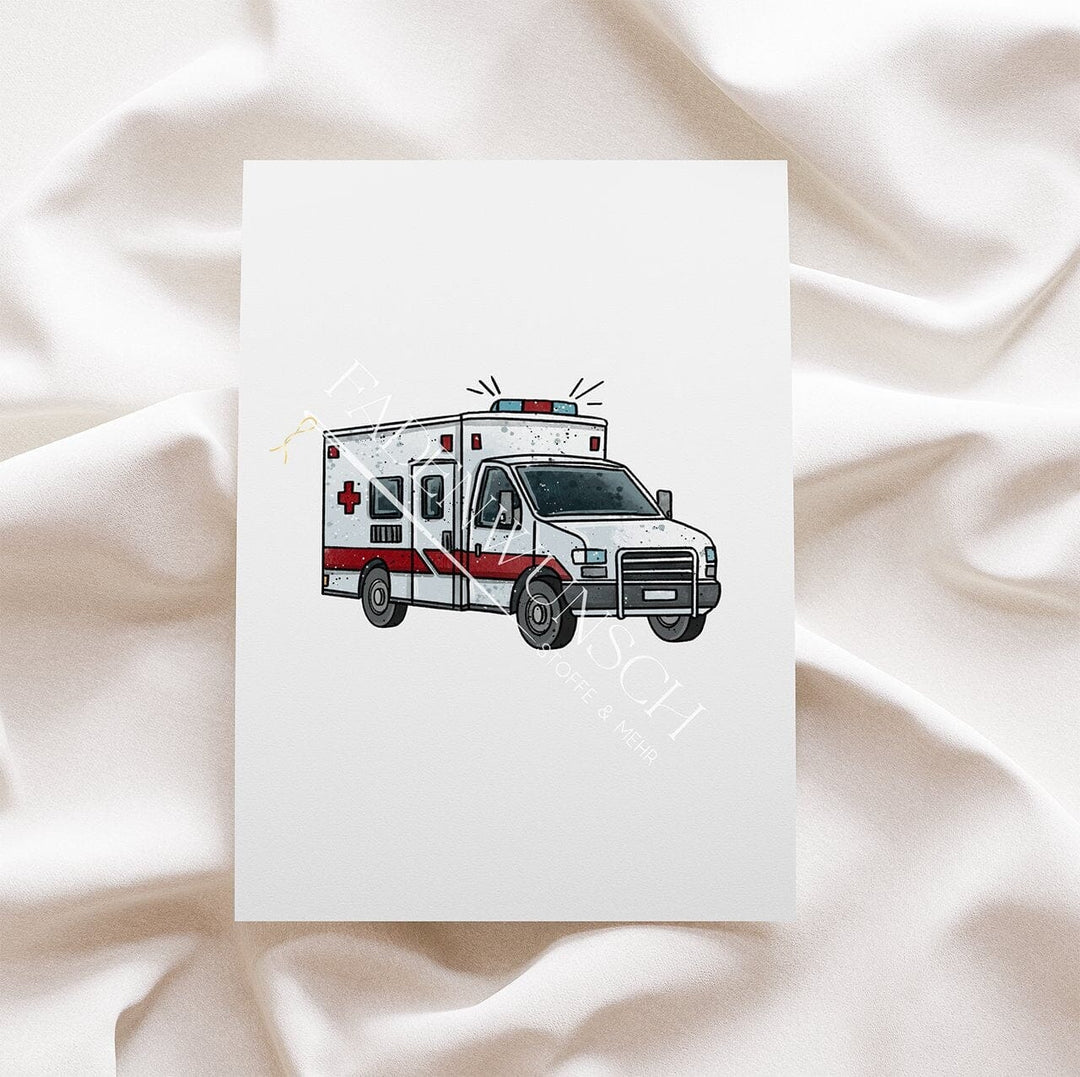 Vorbestellung | Bügelbild "Big Ambulance - Krankenwagen" fadenwunsch